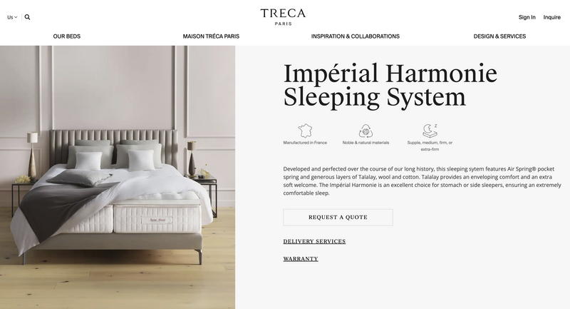 Pat premium Mille + saltea de lux Treca Paris - 40-50% discount